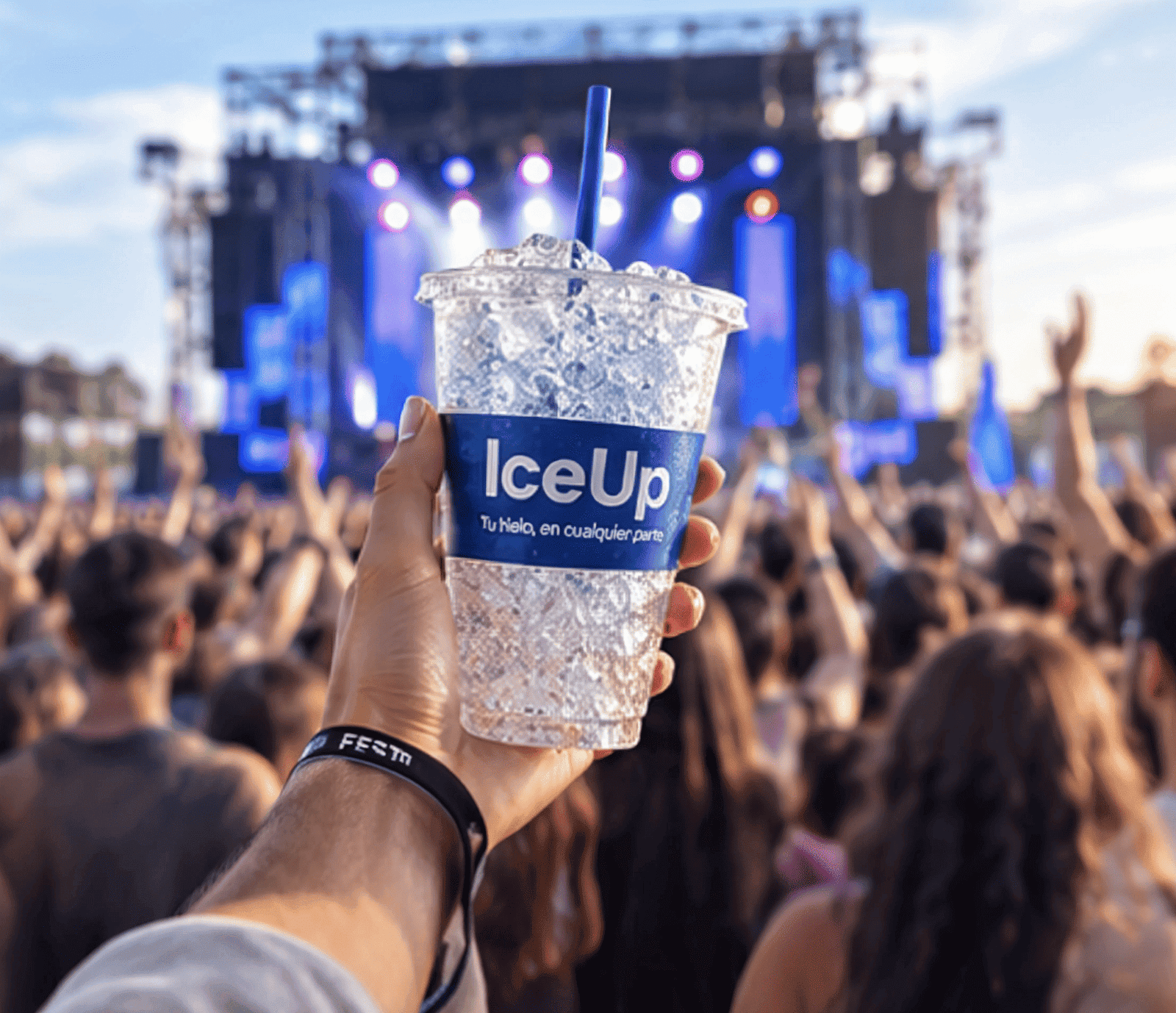 Vaso IceUp en un festival