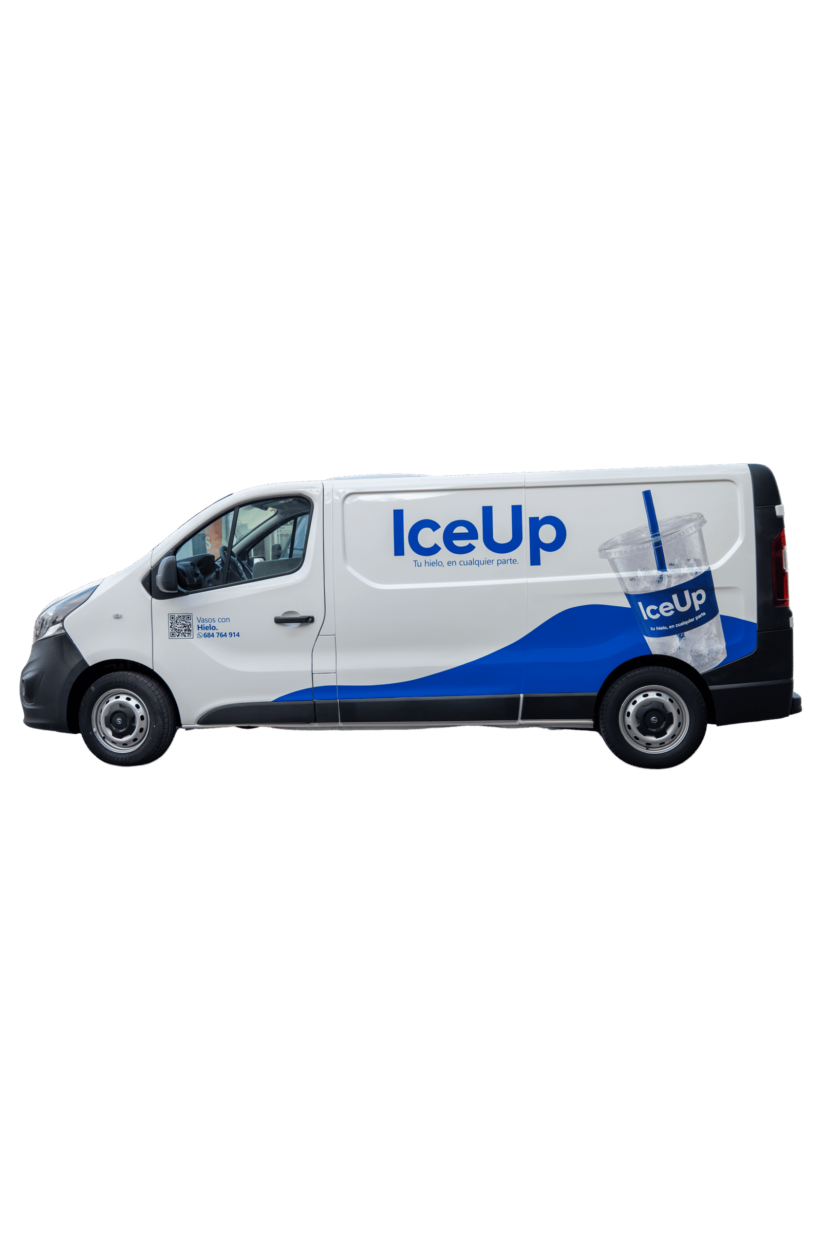 Furgoneta de reparto rotulada de IceUp